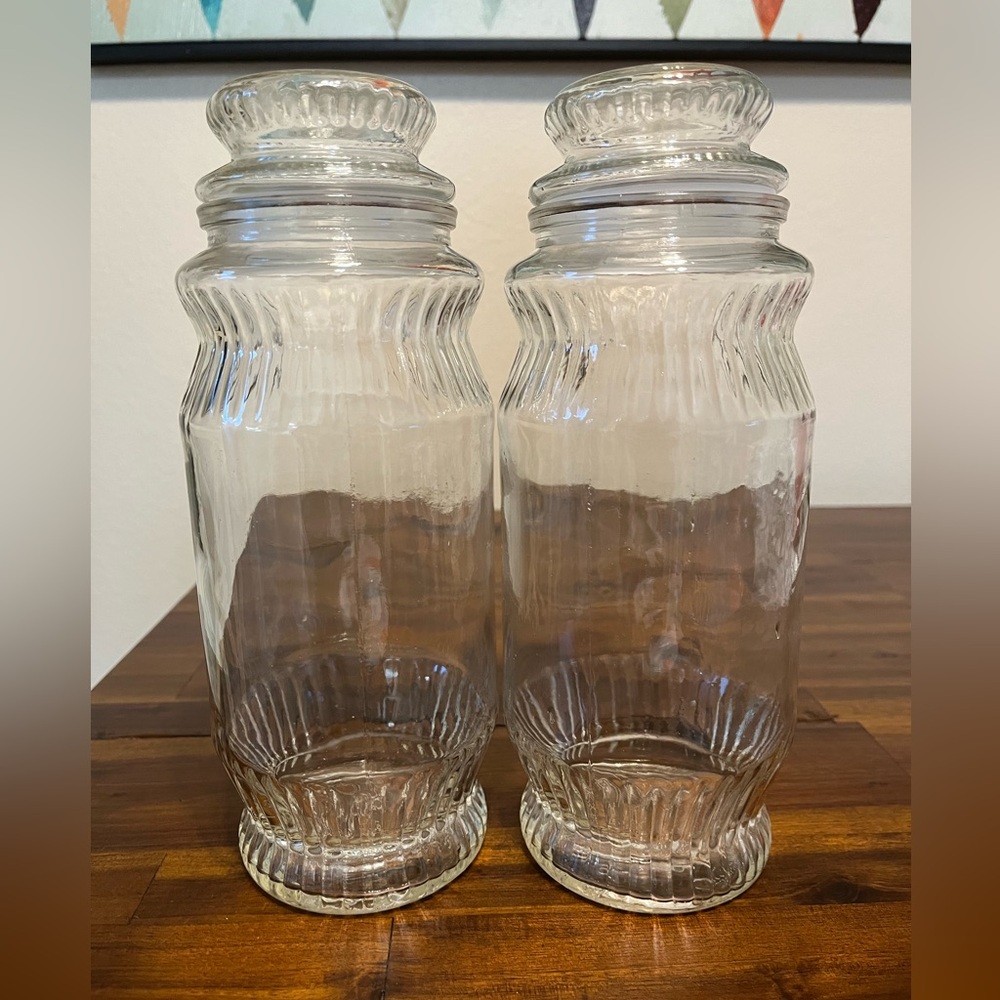 Vintage 1979 Anchor Hocking Planters Peanut Canister Jars